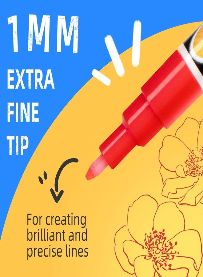 Joyask Extra Fine Tip Chalk Markers for Blackboard&Glass (Pack of 24, 1mm Tip), Liquid Chalk Pens for Dry Erase Board, Washable Markers Paint and Drawing for Chalkboards, Windows, Bistro, Cars, Signs - Image 3